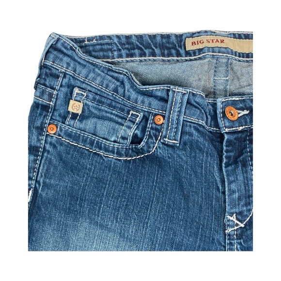 Big Star Womens Low Rise Straight Leg Cropped Capri Jeans Size 30 X 23 Blue - Picture 7 of 14